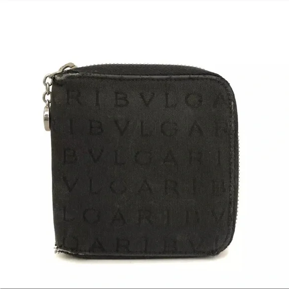 BVLGARI Logo Mania Canvas Bifold Wallet - Picture 1 of 7